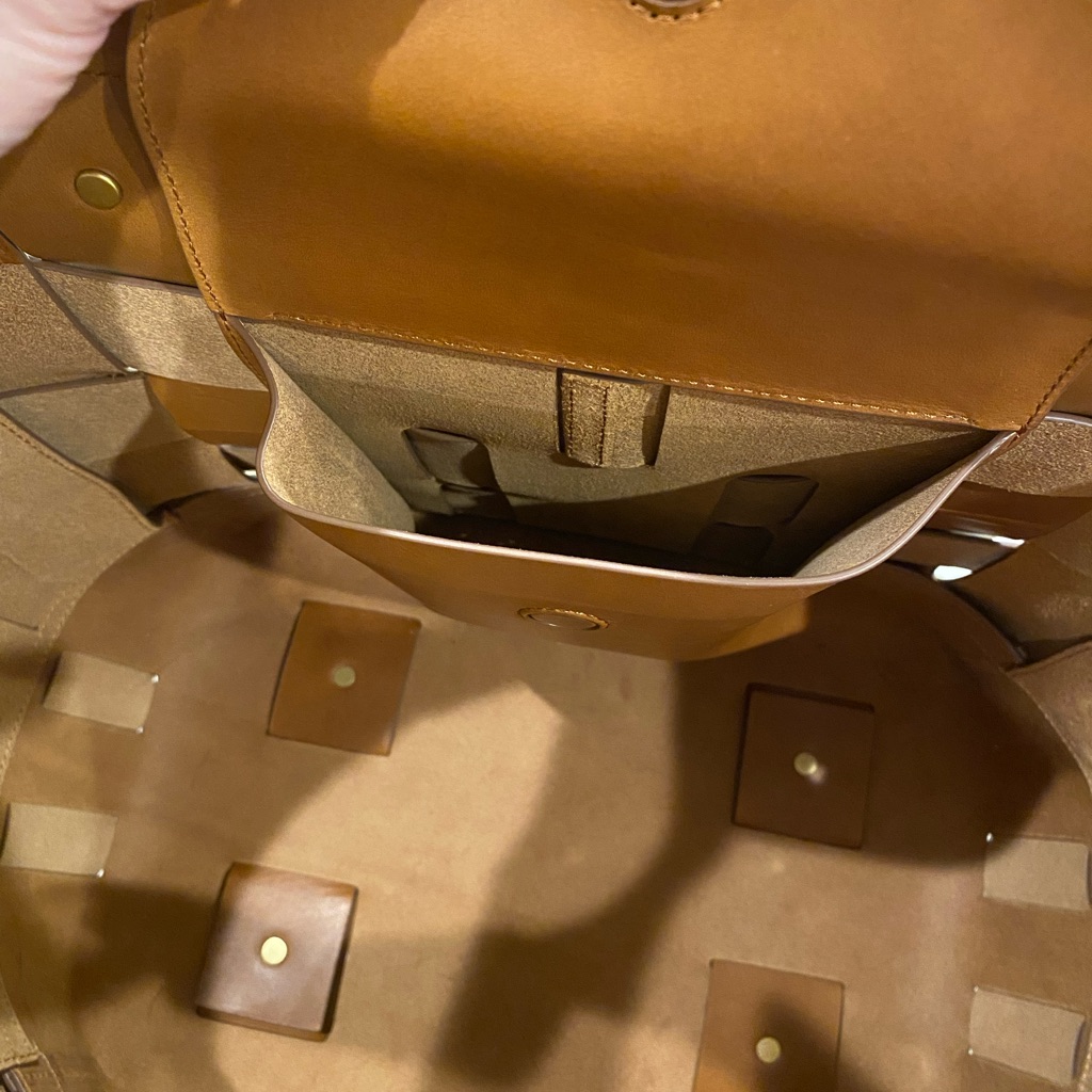 Shinola Detroit Bixby Basket Tote Bag- Large-Chesnut Brown Woven Leather Tote — image 8 of 8